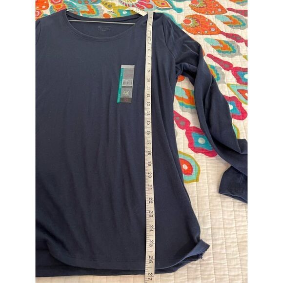 New No Boundaries navy blue long sleeve layering top size xL - Picture 4 of 6